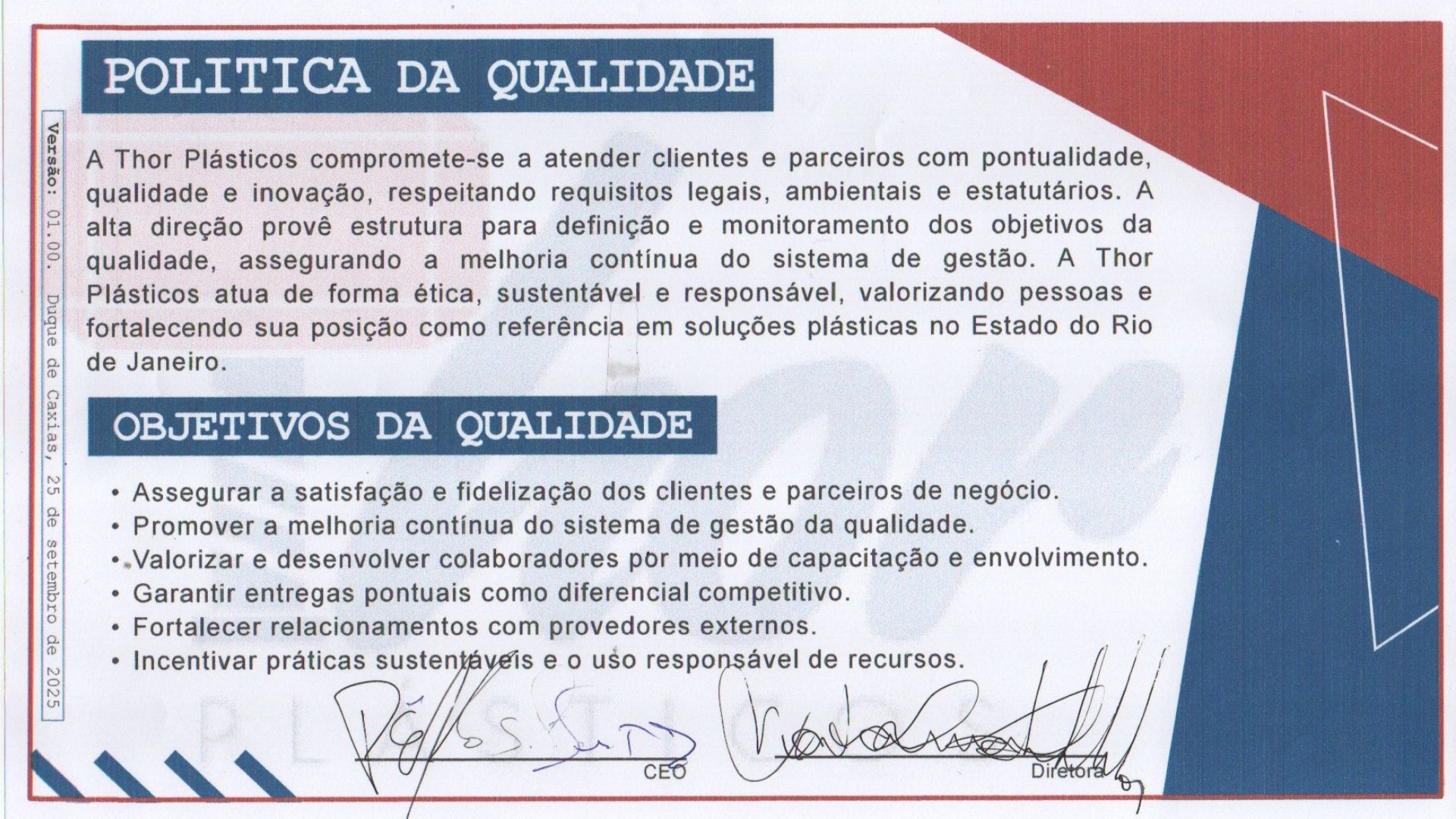 Política da Qualidade
